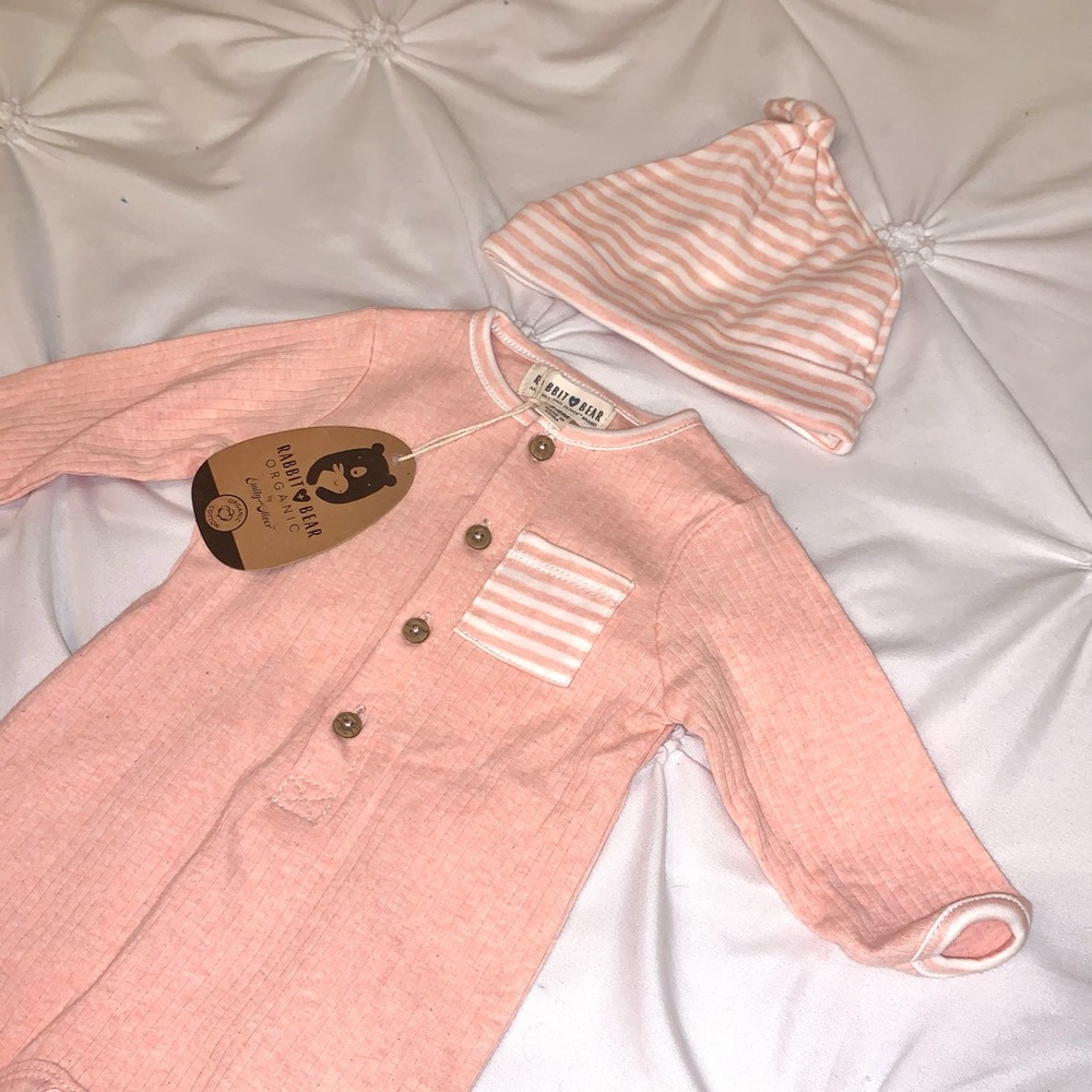 Rabbit and Bear ribbed knit set 3/6 and 6/9 NWT - Picture 1 of 5